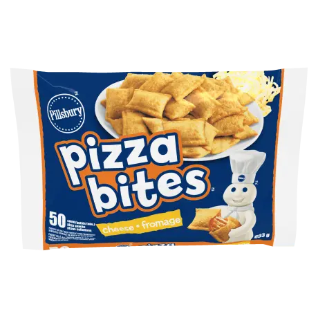 One bag of Pillsbury cheese bites, front of product.