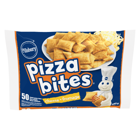 One bag of Pillsbury cheese bites, front of product.