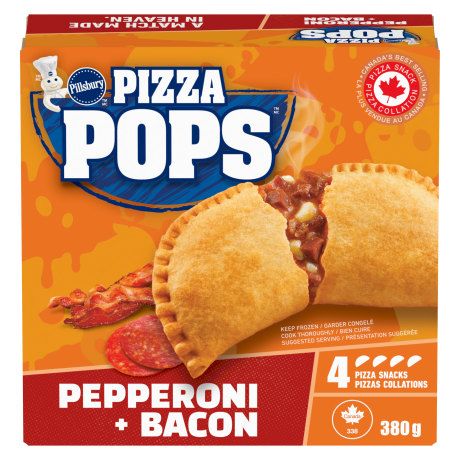 Front of pack for Pizza Pops Pepperoni & Bacon