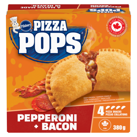 Front of pack for Pizza Pops Pepperoni & Bacon